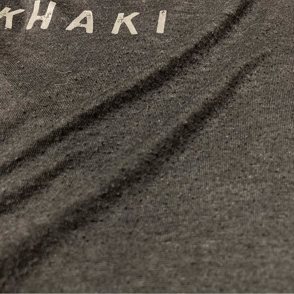 Old Khaki Black Long Sleeve Logo Tee | Lightweight Cotton Poly Blend - Picture 9 of 9